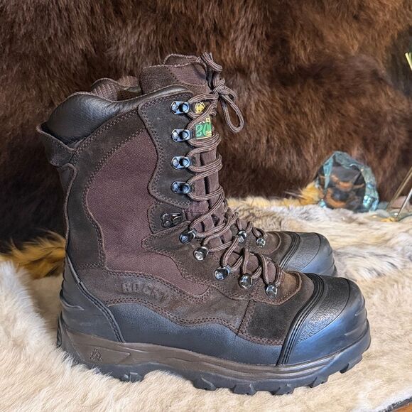 Rocky Brown Lace-Up Boots 1200 thinsulate 10 (6026) main image 5